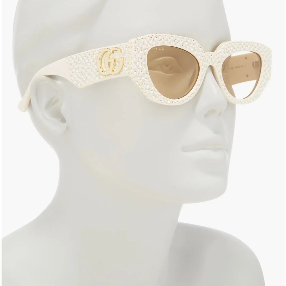 Gucci New Classy Special Edition 51mm Pavé l Diamond Rectangular Sunglasses - Picture 5 of 10